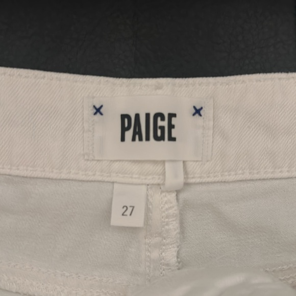 PAIGE white denim Jimmy Jimmy Short-Belle sz27 - Picture 2 of 5
